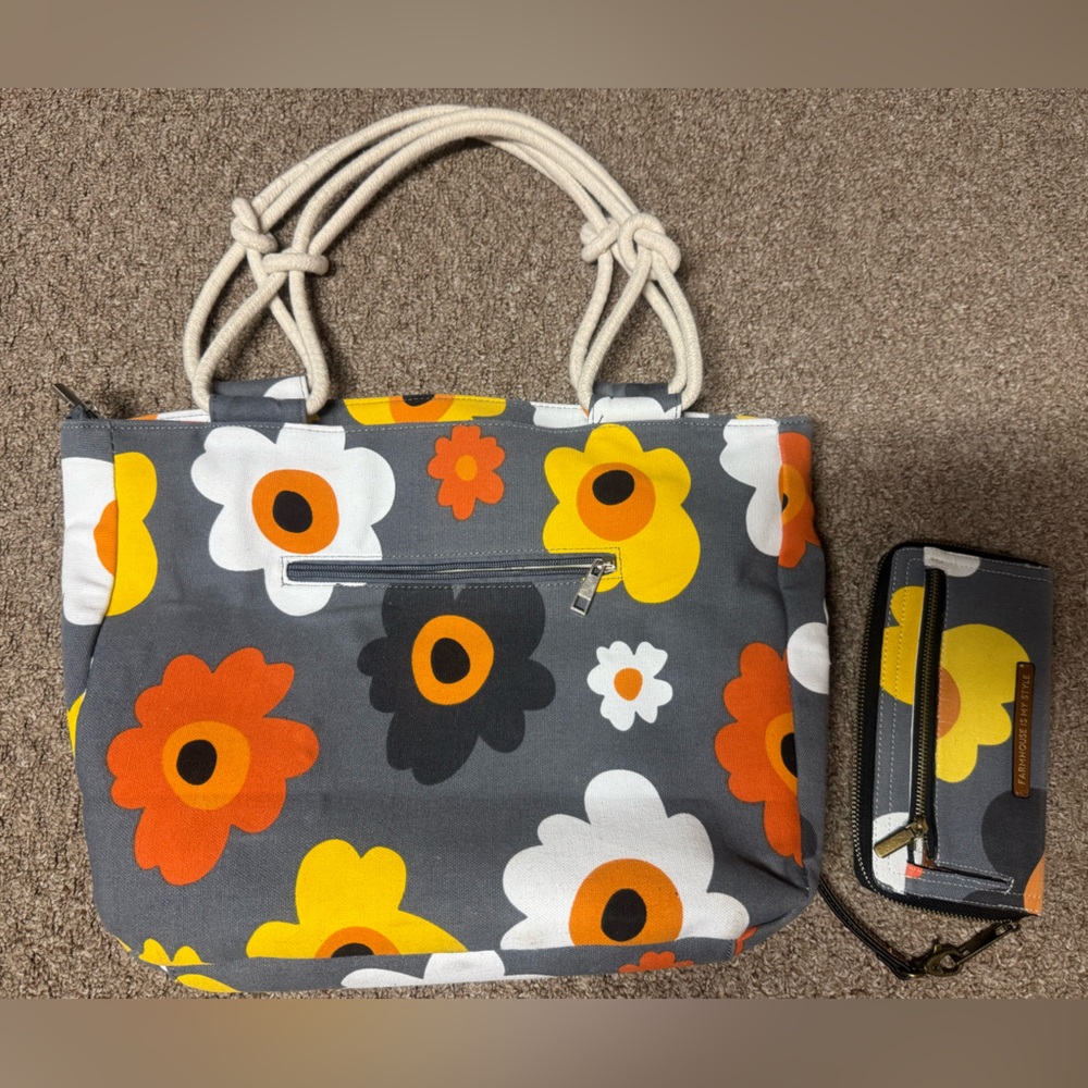 Fall Blooms Purse/wallet combo